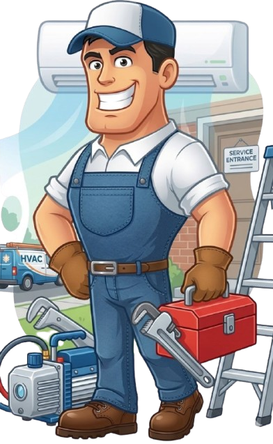 Urban AC technician helping with AC service in Vadodara